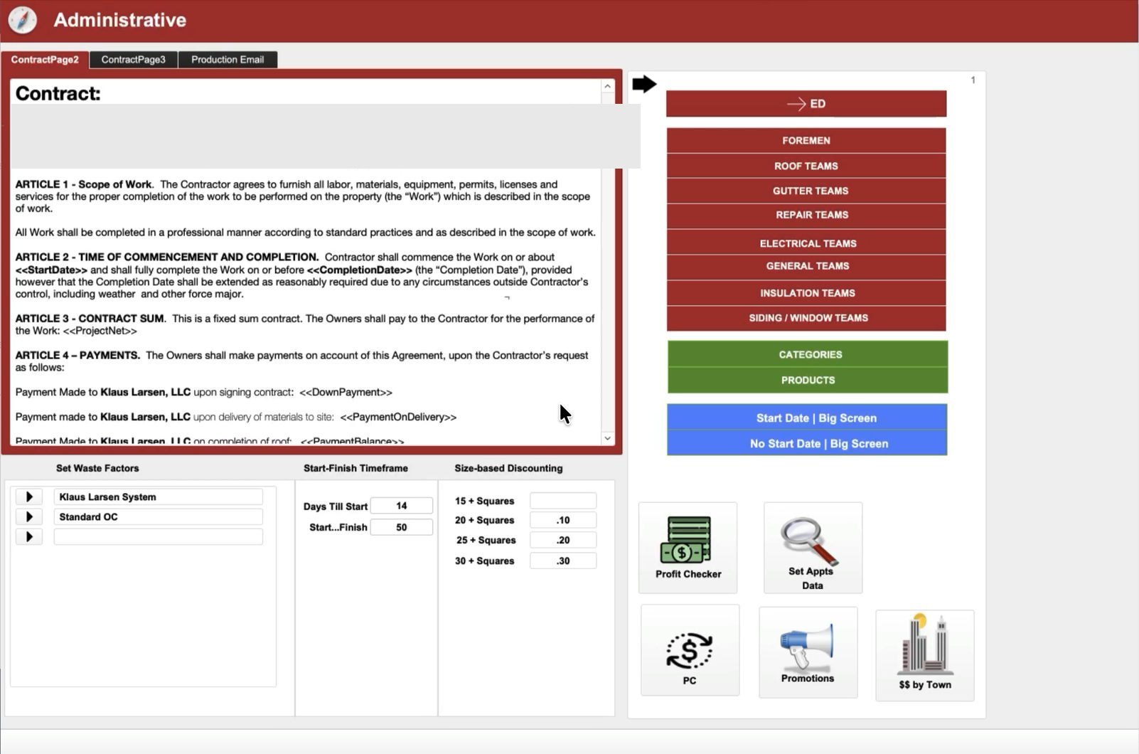 Original 2016 FileMaker administrative interface