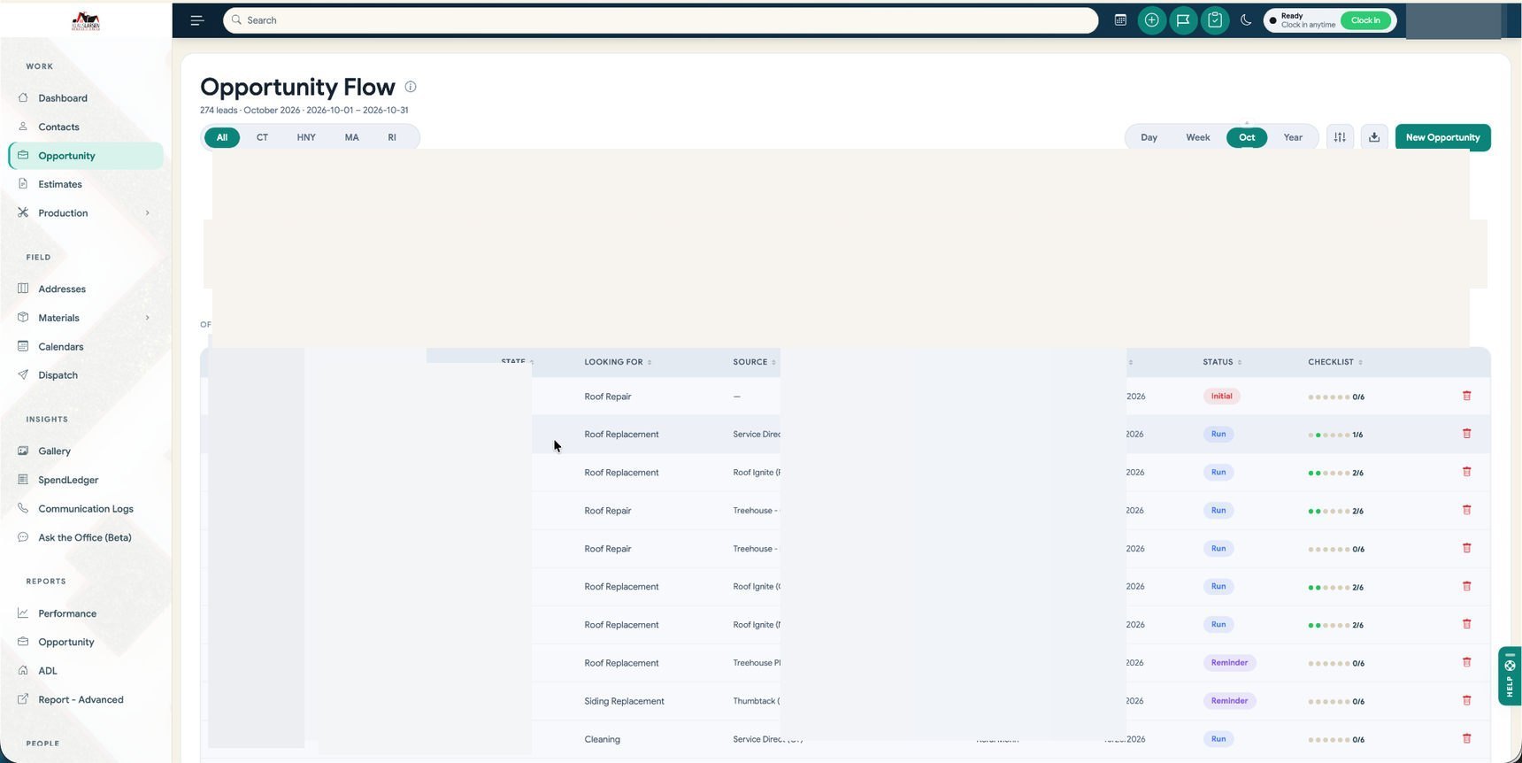 Klaus Connect Opportunity Flow interface